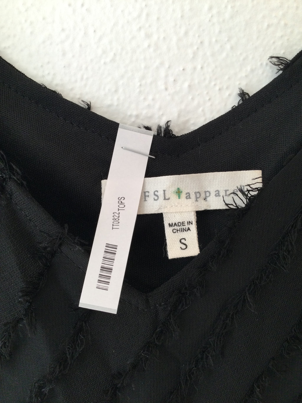 FSL apparel size small black top TT0822
