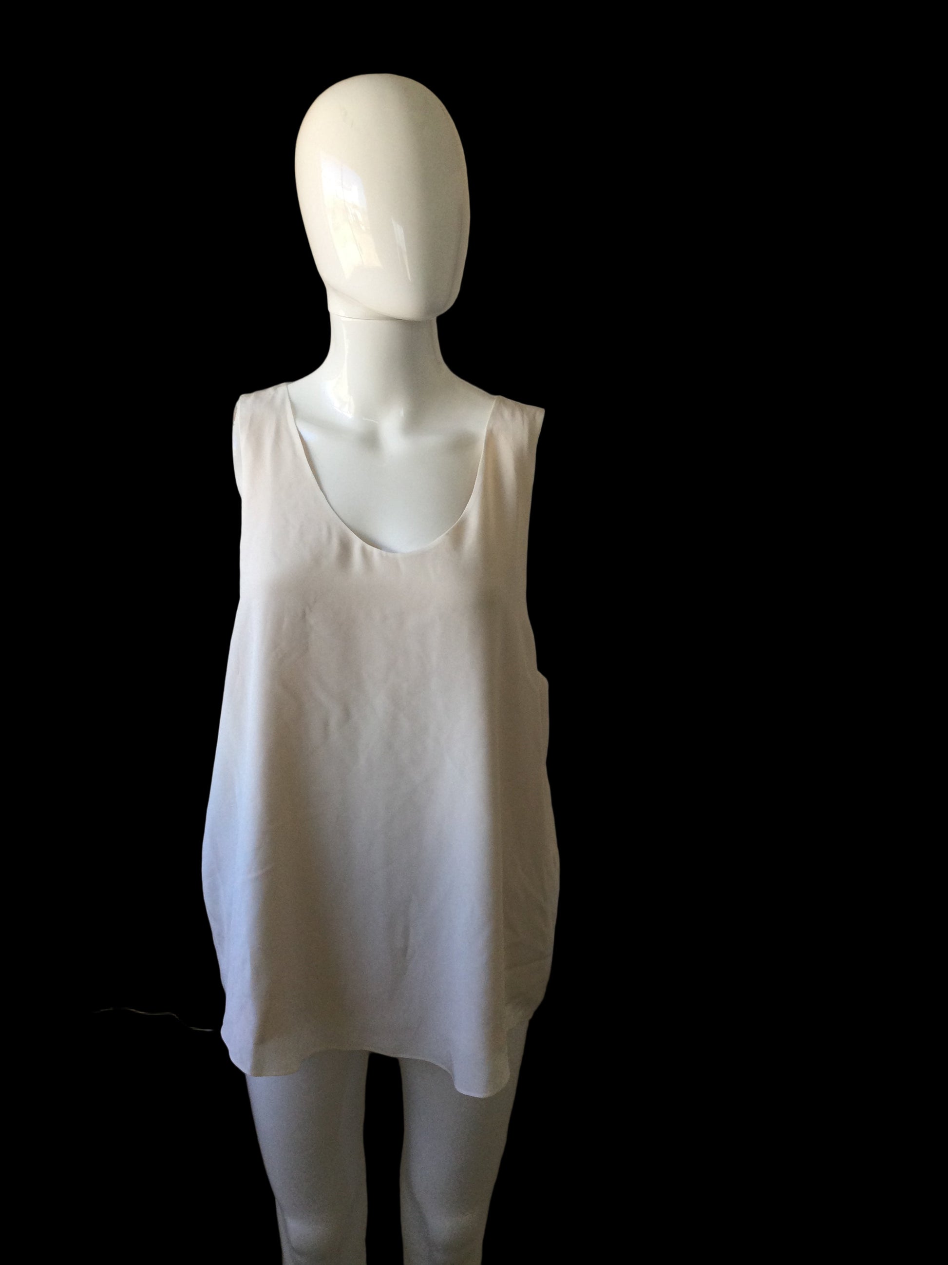 Chloe one size beige silk top TT0417￼￼