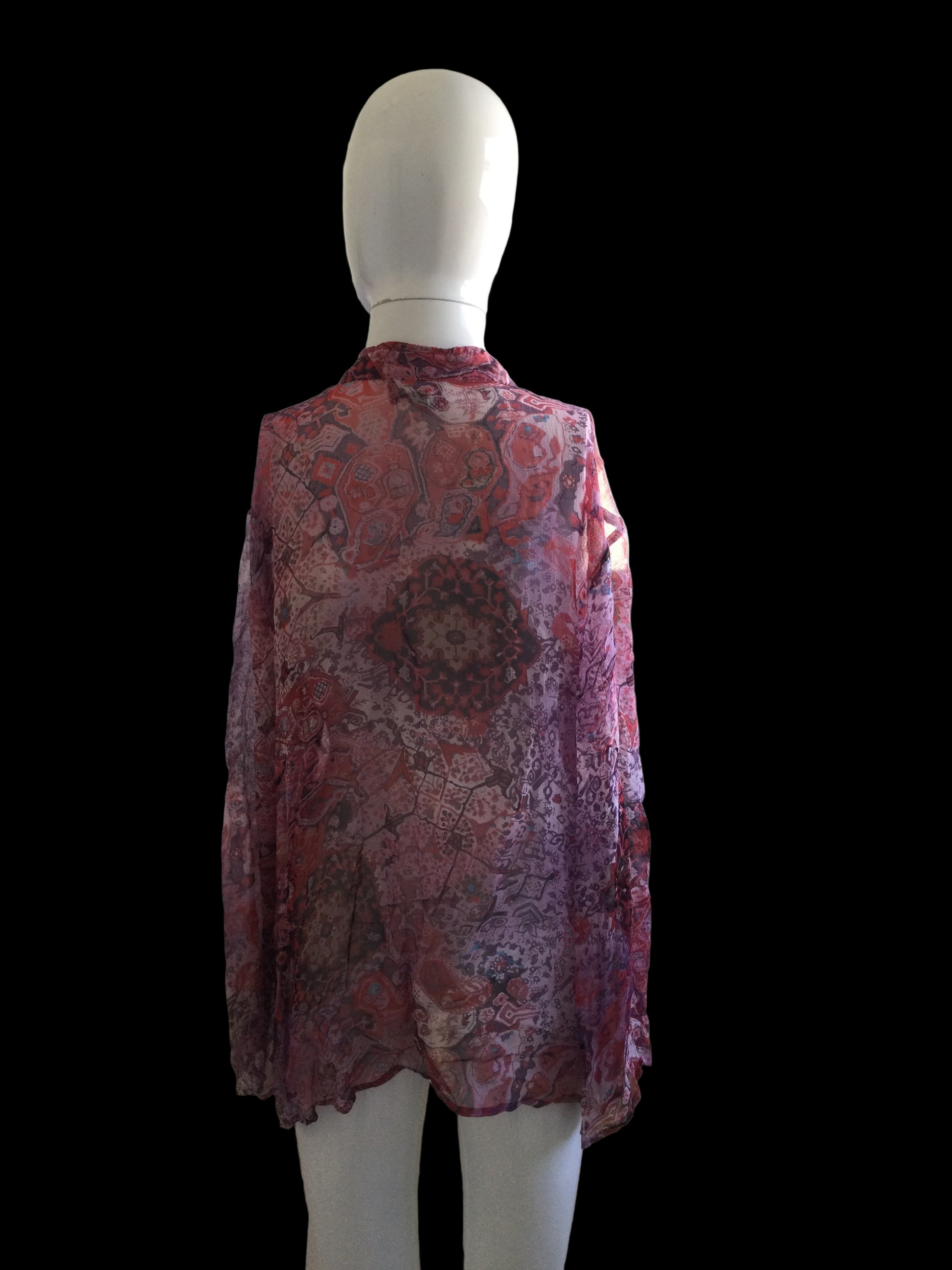 New York collection size large multicolor floral top TT0538