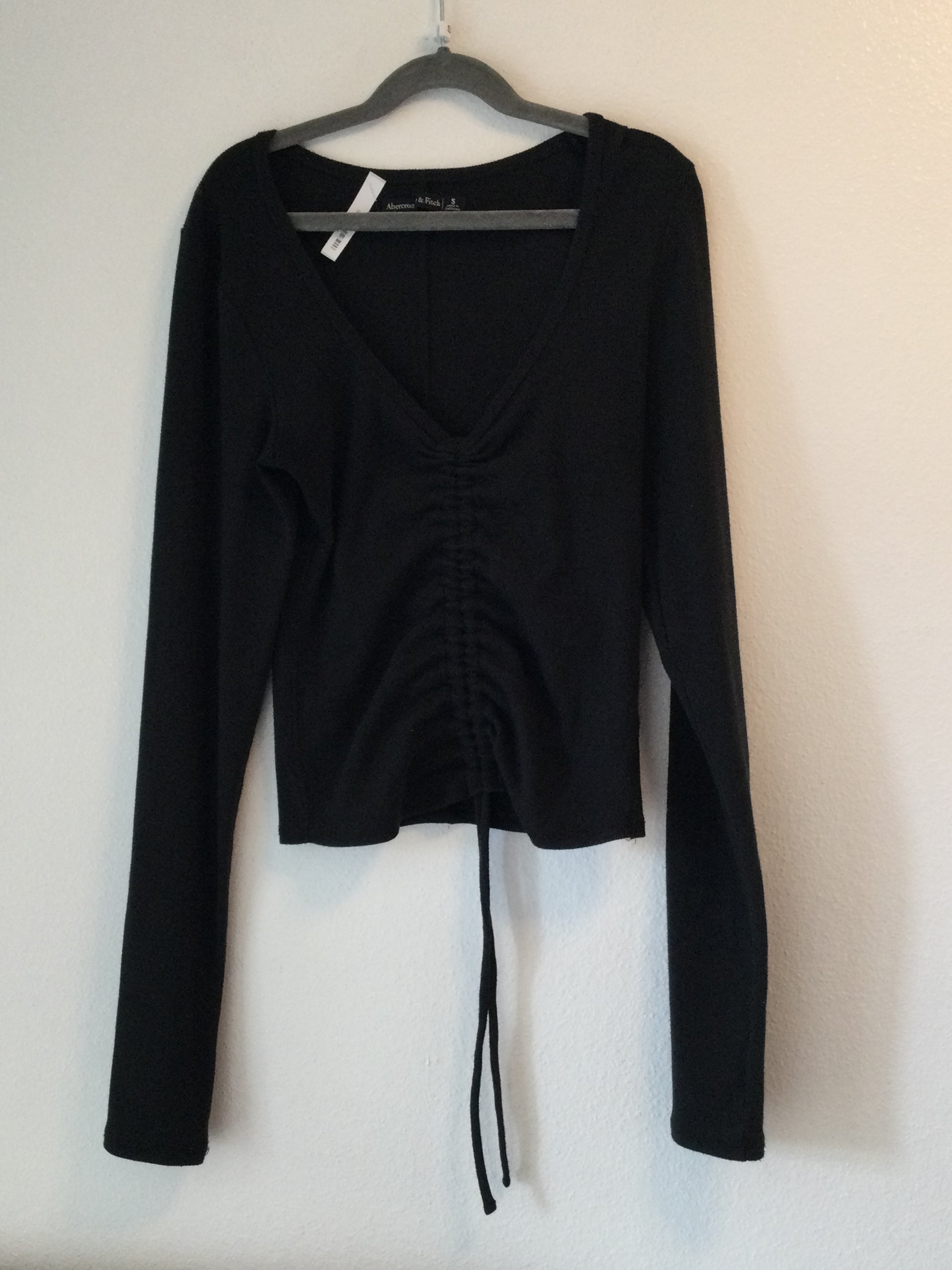 Abercrombie and Fitch black long sleeve shirt size small
