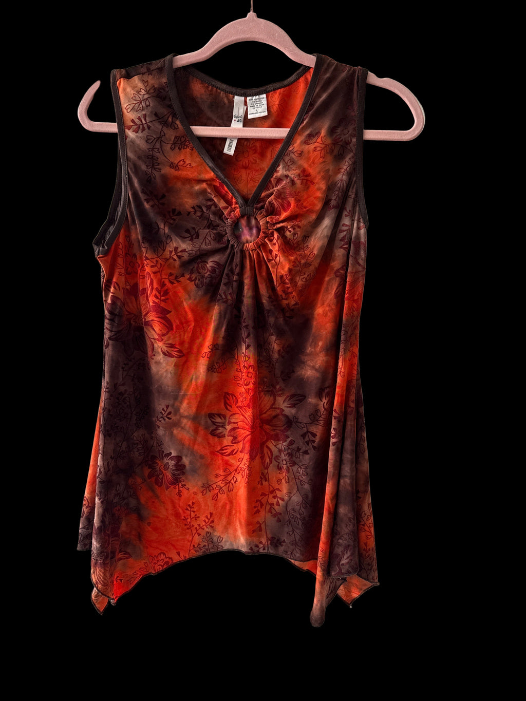 Orange Y2K top size large TT4252