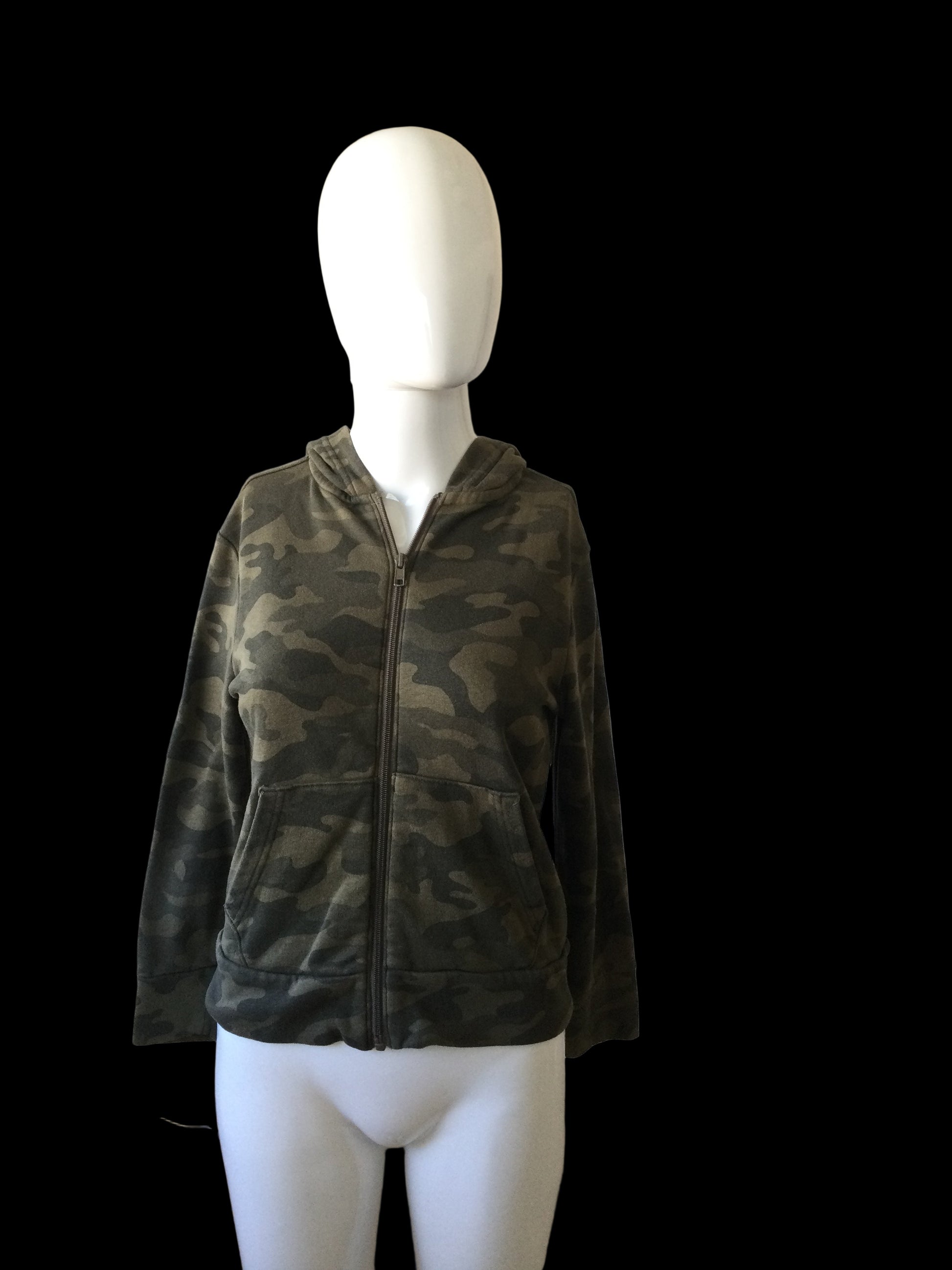 Old Navy size medium army jacket with hoodie TT0776￼