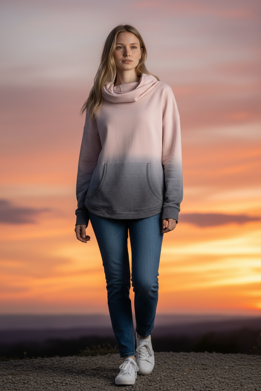 CALIA HOODIE PINK/GREY SIZE SMALL