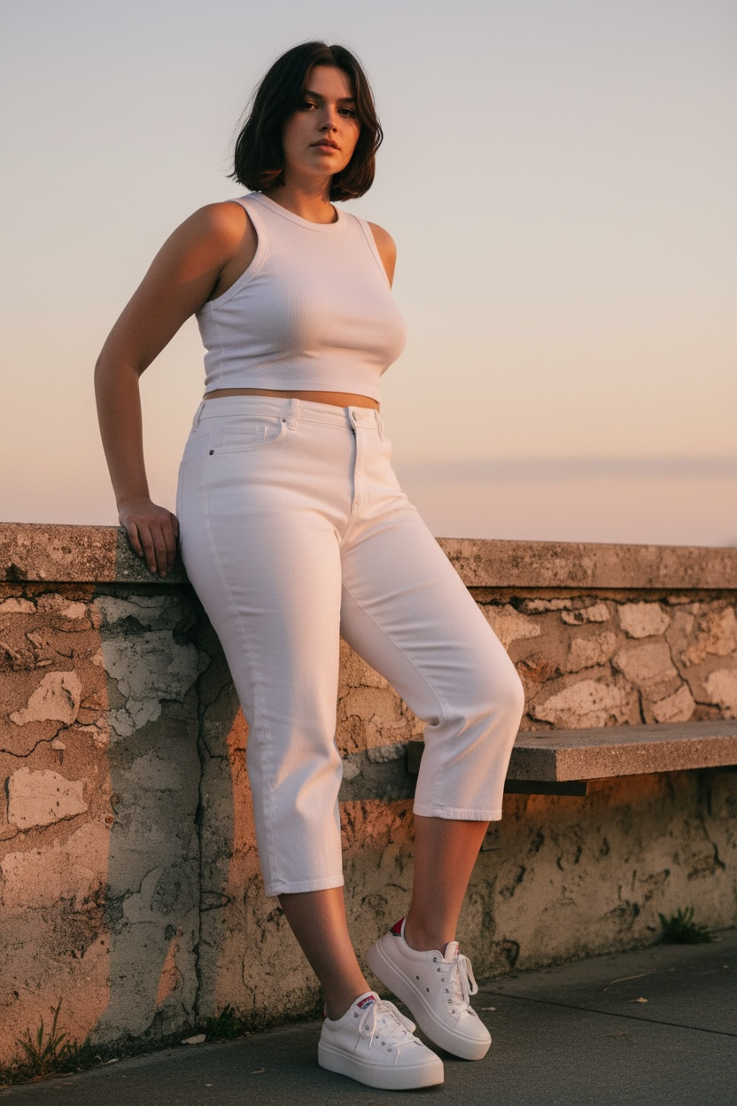 Nine West jeans Christie Capri size 12 white￼ BB01282