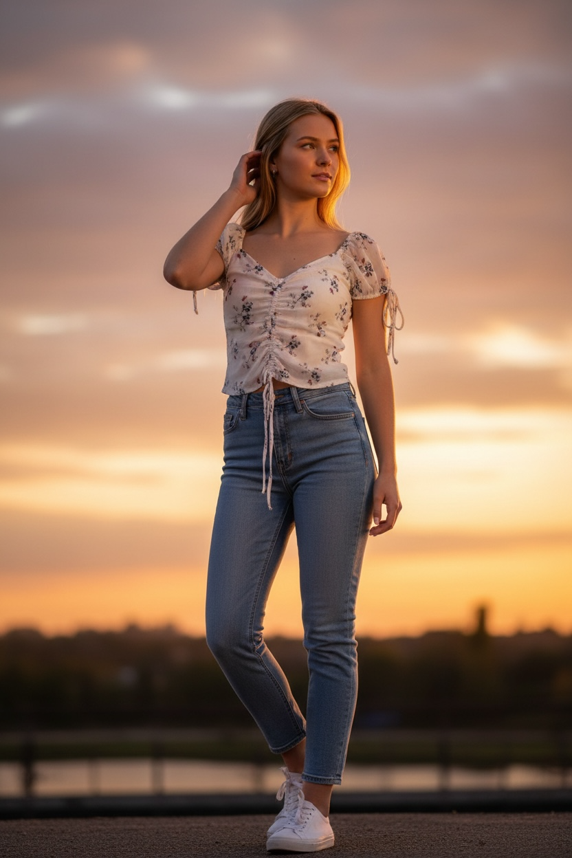 Abercrombie and Fitch size small top floral TT4249