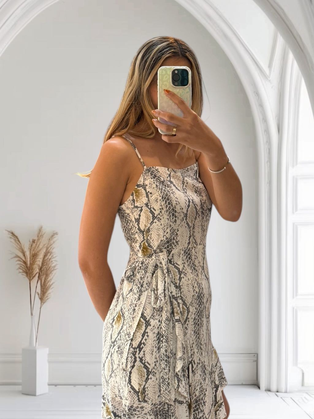 XS dress snake skin print