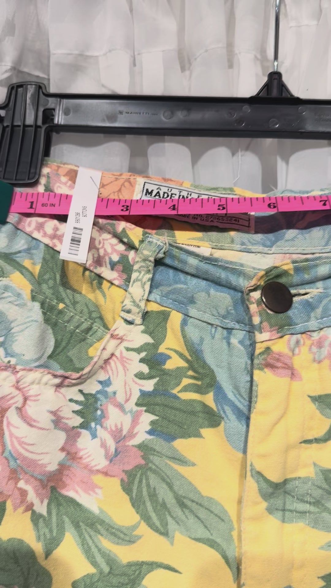 Made in the shade pants vintage floral size 7 BB01266