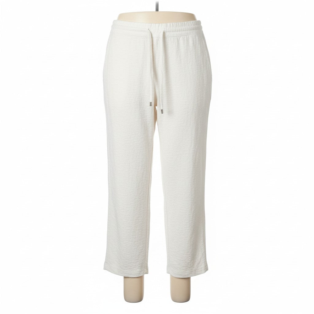 DKNY WHITE CREAM LINEN PANTS SIZE SMALL SIDE POCKETS