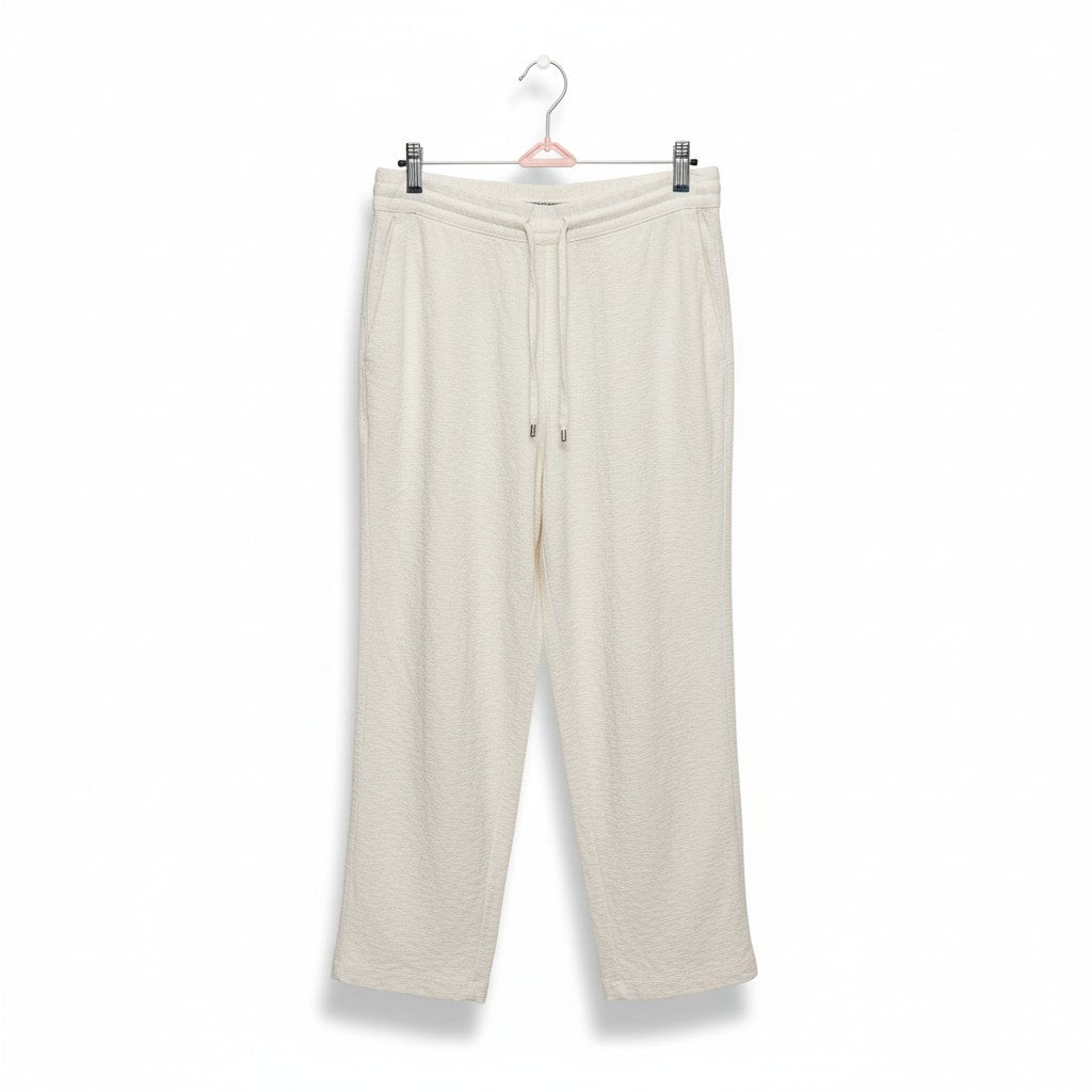 DKNY WHITE CREAM LINEN PANTS SIZE SMALL SIDE POCKETS
