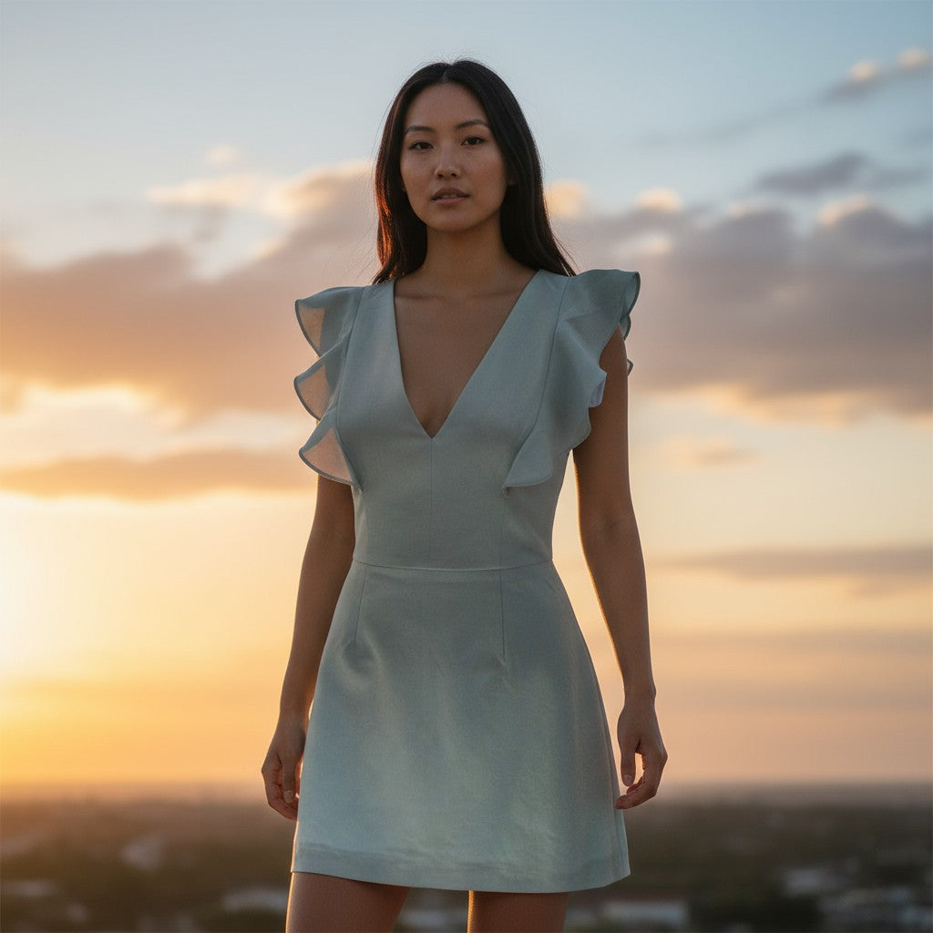FRENCH CONNECTION BLUE DRESS SMALL