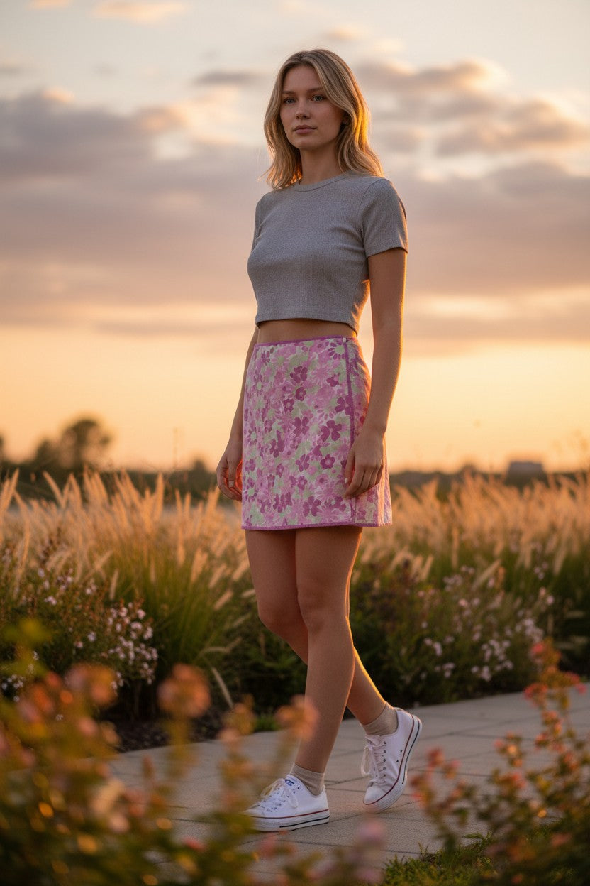 FLORAL SKIRT SIZE 6