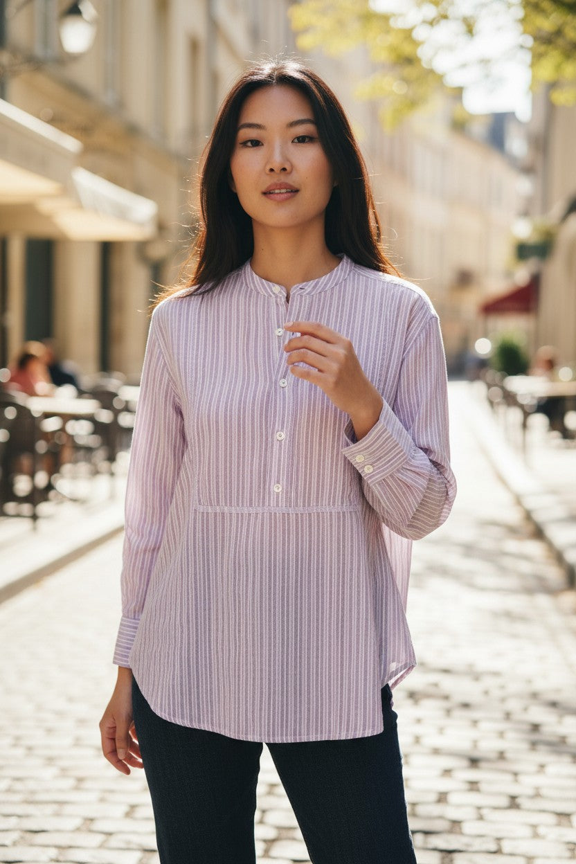 J CREW LILAC TUNIC TOP SIZE 2 TT0538