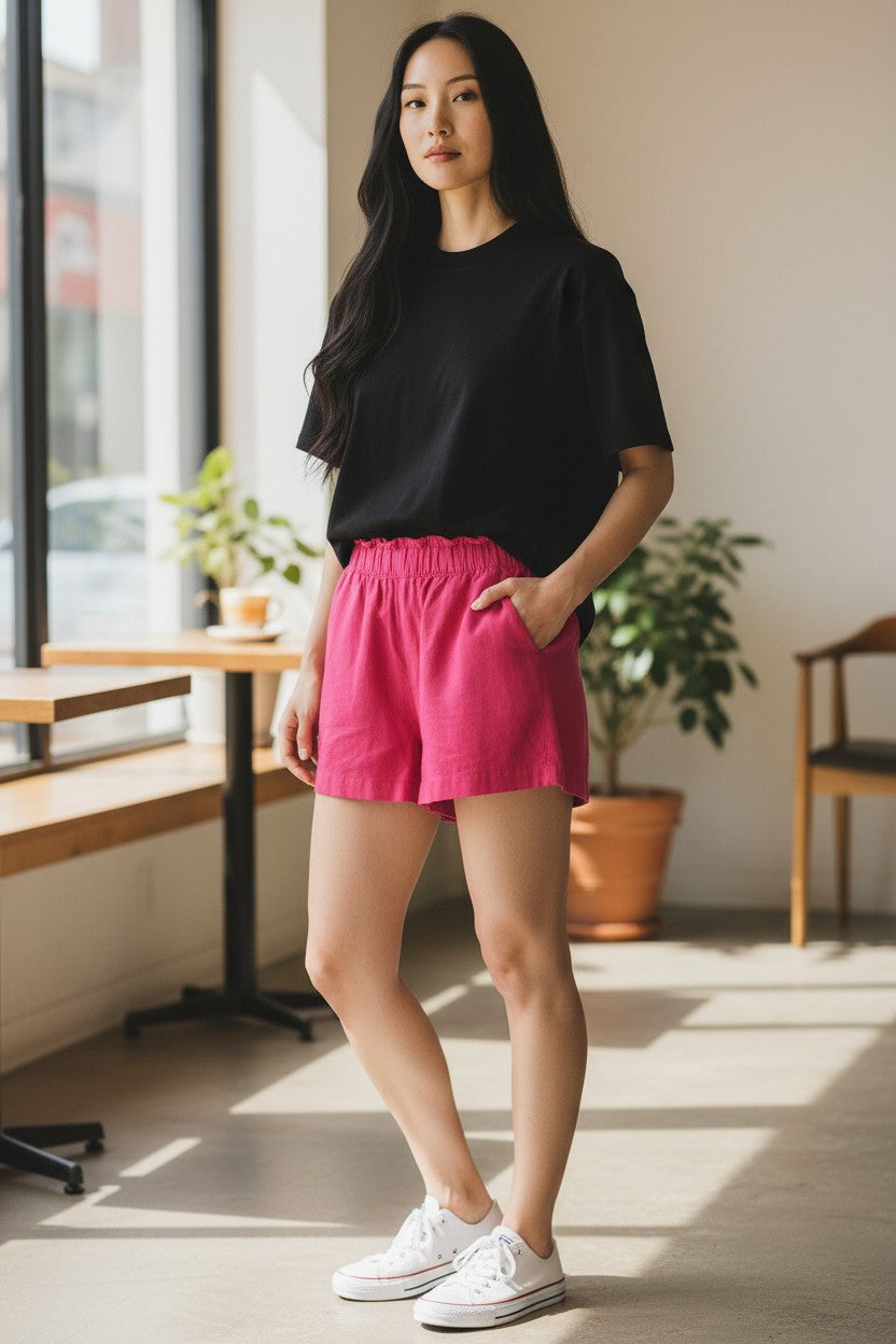 LOFT  FUSHIA SHORTS SMALL