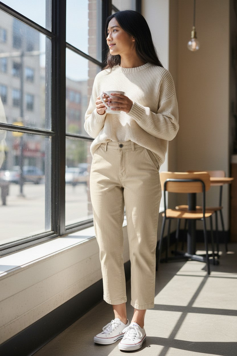 EVERLANE CREAM PANTS SIZE 2 BB01321