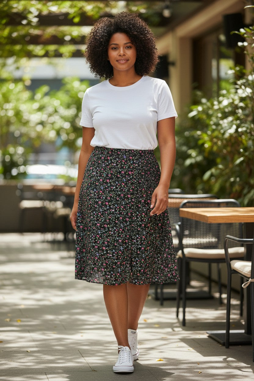 KATHIE LU FLORAL SKIRT SIZE 14